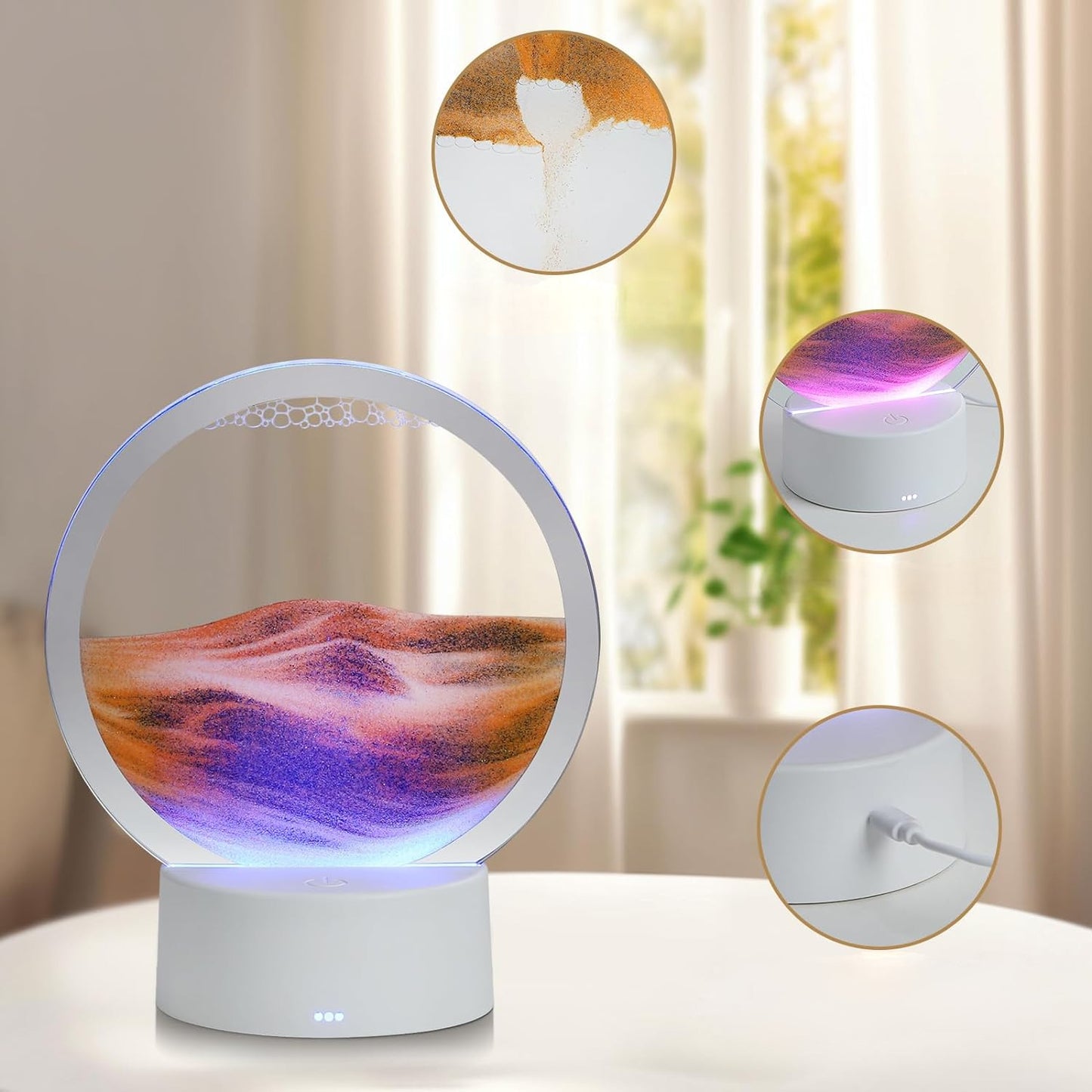 USB LED Art Table Lamp Dimmable